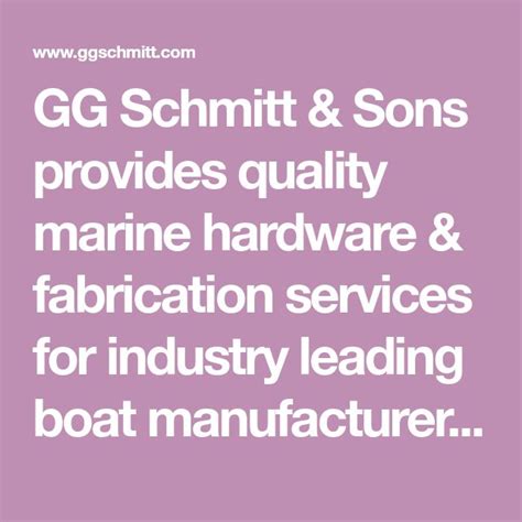 aluminum marine fabrication gulfport fl|GG Schmitt & Sons .